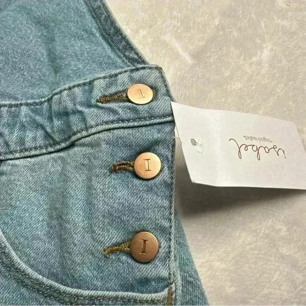 Shortall Maternity Jean Shorts Siz 8 Ingrid & Isabel Light Blue adjustable waist - Picture 10 of 16